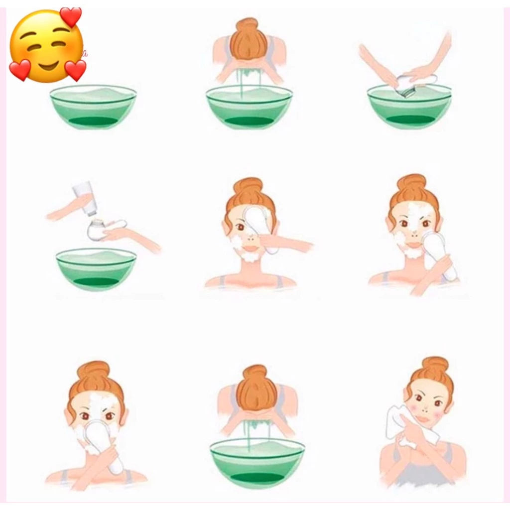 Escova Limpeza Facial 2 Em 1 Aparelho Massagem Esponja Cerdas Macias Dupla Face Escova De Limpeza De Cravos