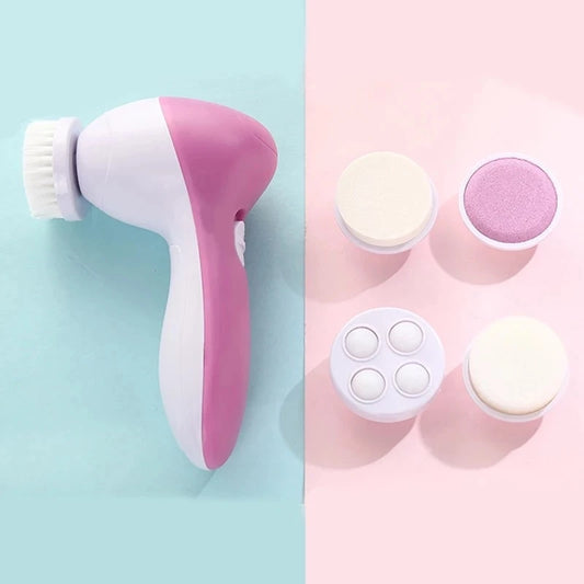 Escova Elétrica 5 em 1 Limpeza Facial Massageadora Esfoliação